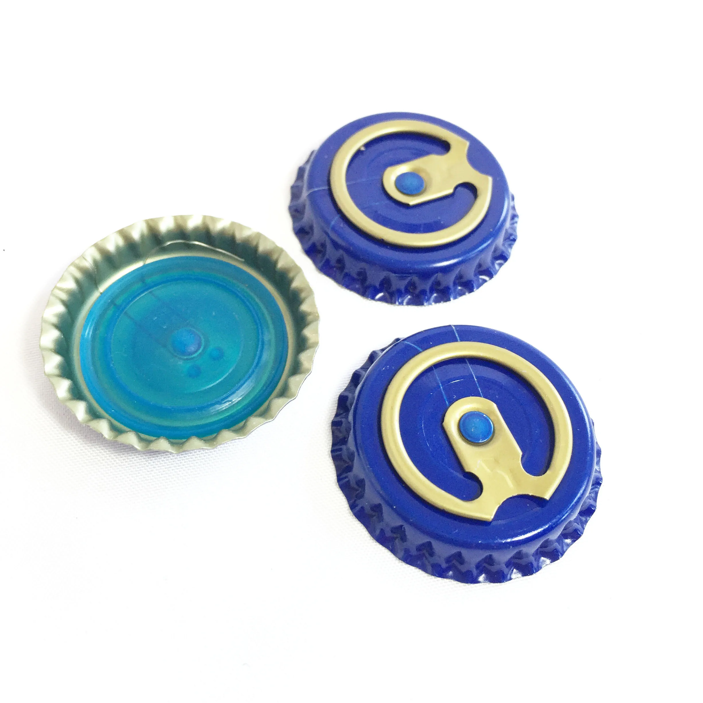 Free Sample 26 mm Tinplate Beer Bottle Caps 26mm Pull Ring Lid Wholesales