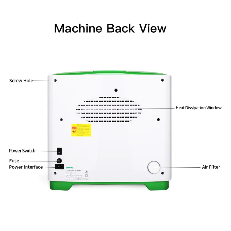 Лидер продаж DEDAKJ DE-2A бытовой портативный концентратор кислорода для домашнего здравоохранения портативный генератор кислорода