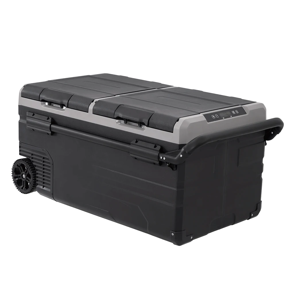 MU TWW95 12volt Fridge 12/24v Car Fridge Freezer With Compressor Car Home RV 95L Camping Fridge Refrigerator With Wheels