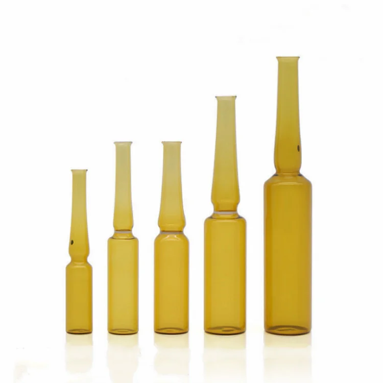 Custom Logo empty 1/2/3/5/10ml glass Medical Ampoule Vial bottle