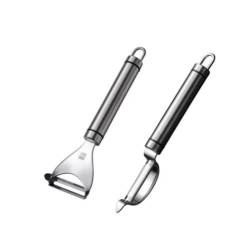 Traditional Kitchen Gadgets Peeler 2 Pcs Set Y-Shaped and I-Shaped Stainless Steel Potato Apple Fruit and Vegetable Peeler