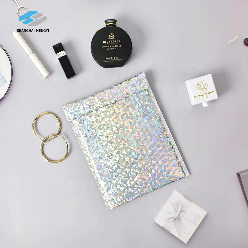 Custom Logo Bubble Mailer Holographic High Quality Poly Bubble Mailer Foil Mailer