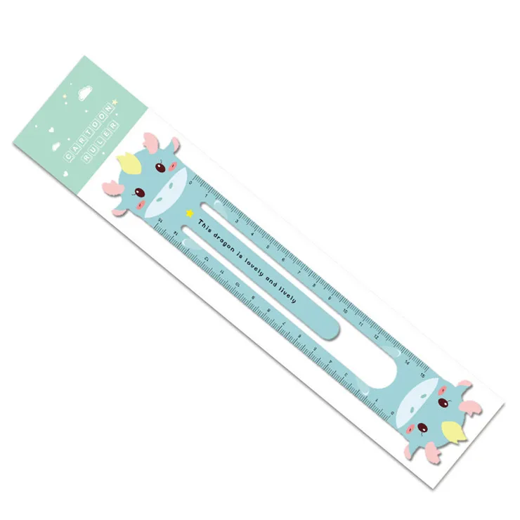 korean latest new trending measuring tools stationery hot sale fancy plastic material cute animal ruler bookmark 15cm