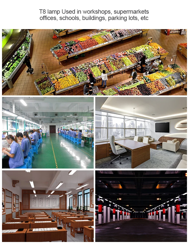 LED Under Cabinet Lighting LED Work Light  SMD2835 Clear Cover Cool White 6000K Dual Row V Shape Integrated T8 LED Tube Light