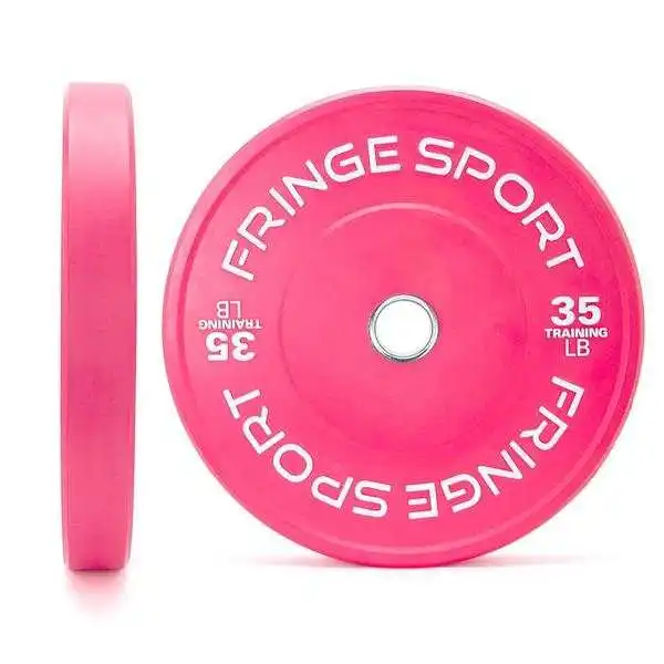 Women gym Pink barbell weight plates weightlifting Bumper plates weight set