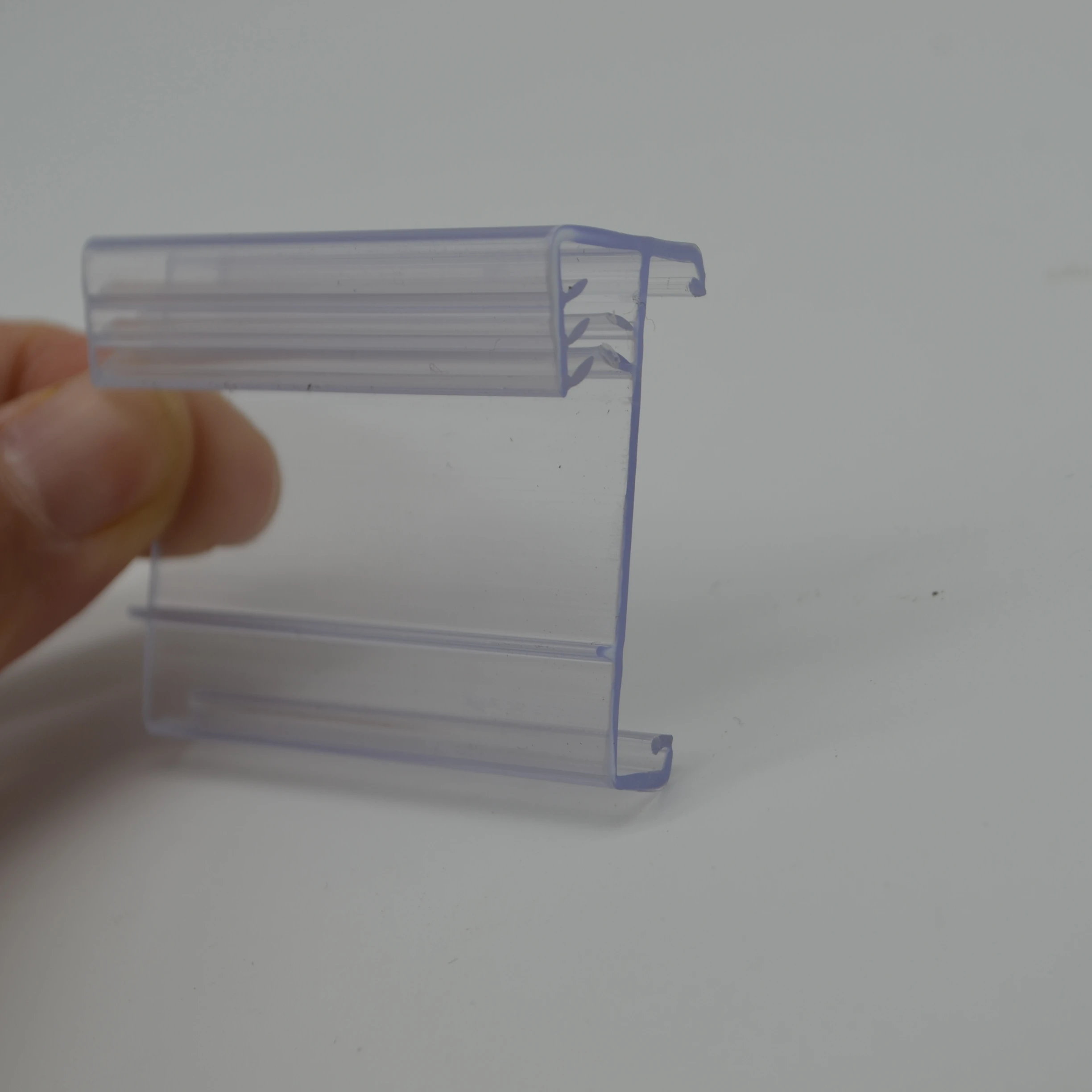 Supermarket shelf strip rail with option to mount protective cover digital esl electronic shelf label holder