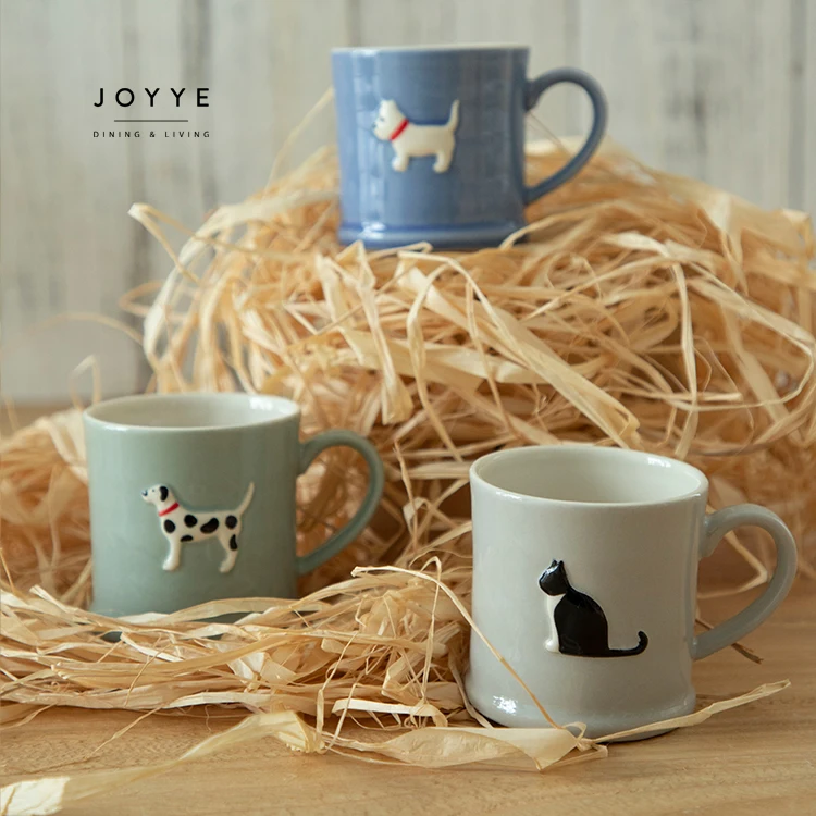 JOYYE Great Value Combo Cat and Dog Ceramic Pet Bowl Set Perfect Pet Gift for home / friends