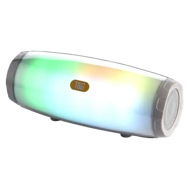2021 TG 165 portable outdoor waterproof wireless boombox column bass blue tooth speaker with led 5 flash lighting
