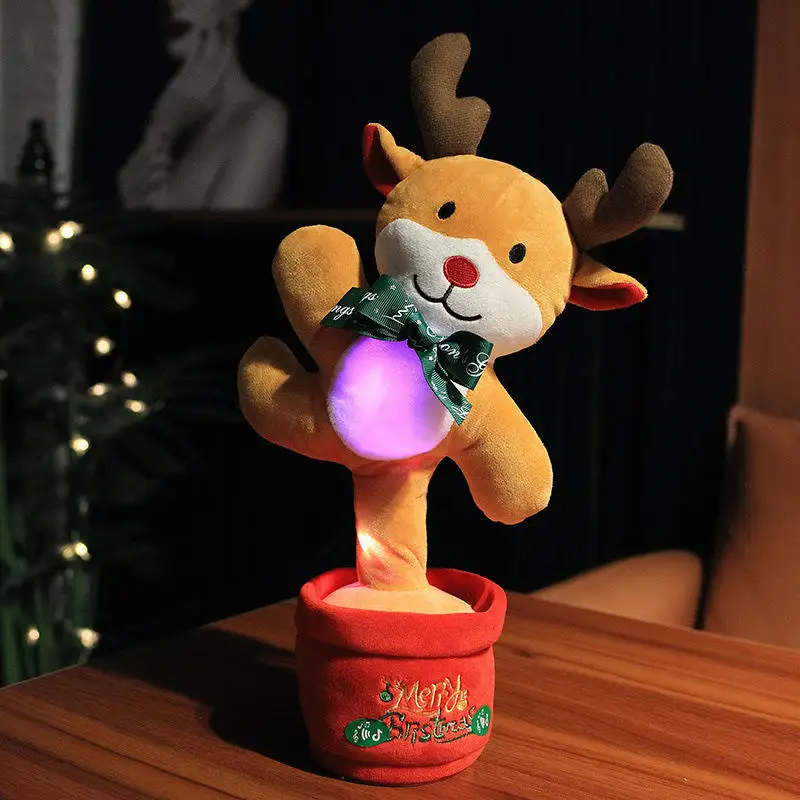 Cute Electric Singing Plush Toy Dancing Christmas Gifts For Kids Toys
