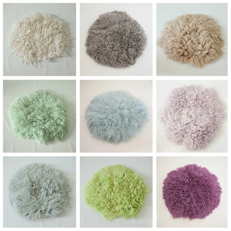 Newborn baby sheep blanket round photographic studio photography props