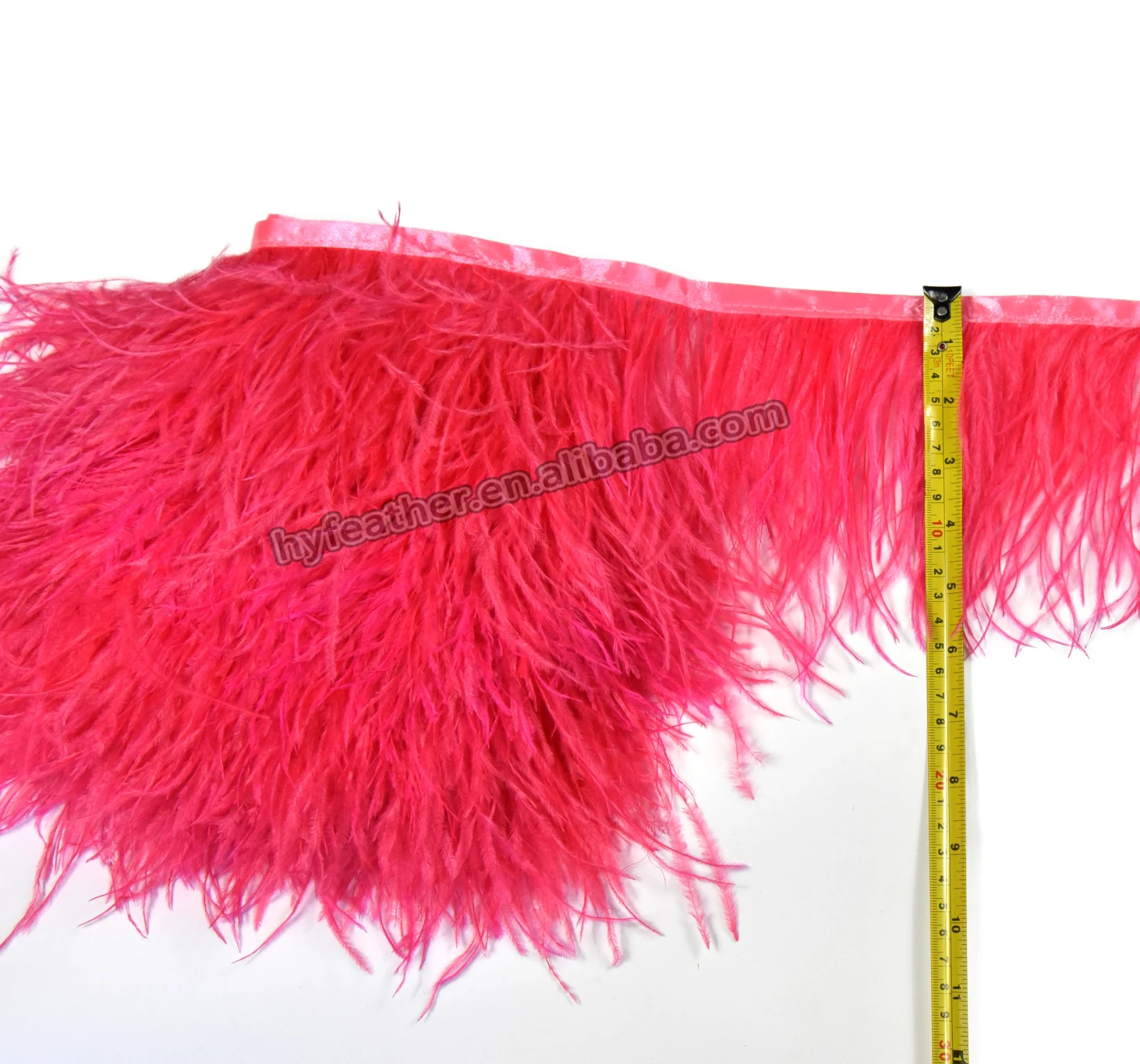 Cheap Sale 10-13cm feather fringes wholesale Ostrich Feathers Trims for wedding dress women costume accessories