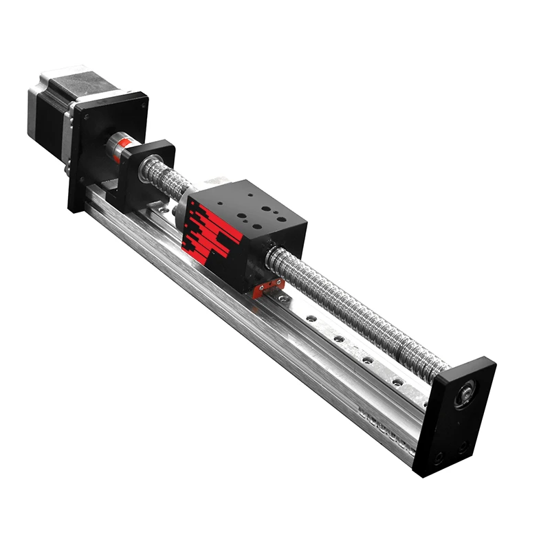 Paypal accepted 50mm to 1000mm travel cnc linear guide rail ways with nema 23 stepper motor