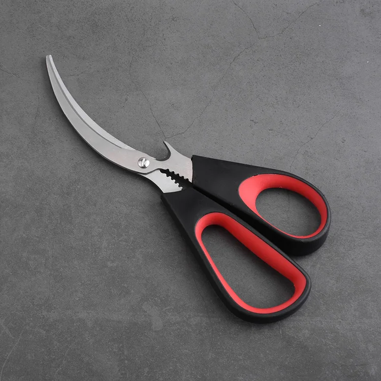 Home stainless steel clever multifunction seafood scissors professional laser BBQ kitchen crab scissors