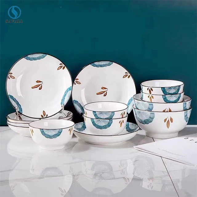 Savall HoReCa  ceramic 8 inch  porcelain ceramic dinner sets bone china colorful Dinnerware sets hotel restaurant