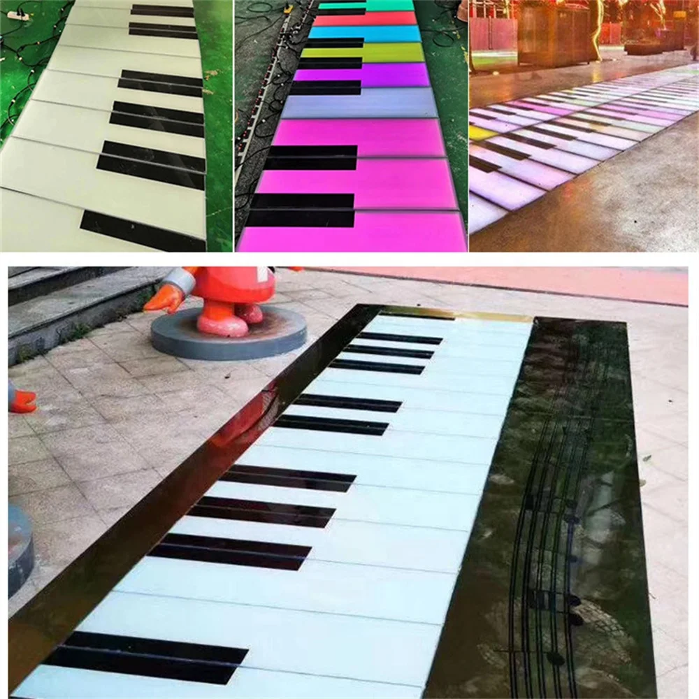 Biumart Brick Lights LED Piano Interactive Sensor Sounding Floor Light for Outdoor Interactive Event