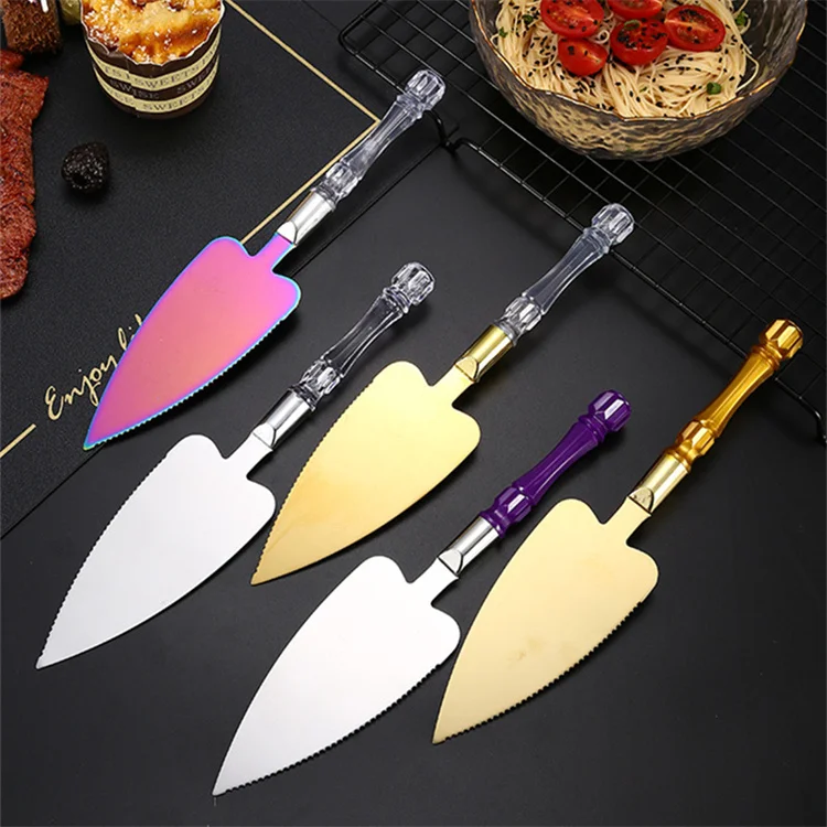 2pcs Stainless Steel Cake Shovel Set Bread Pizza Knife Dessert Pie Fondant Divider Cutter Spatula Server Baking Tool for Wedding