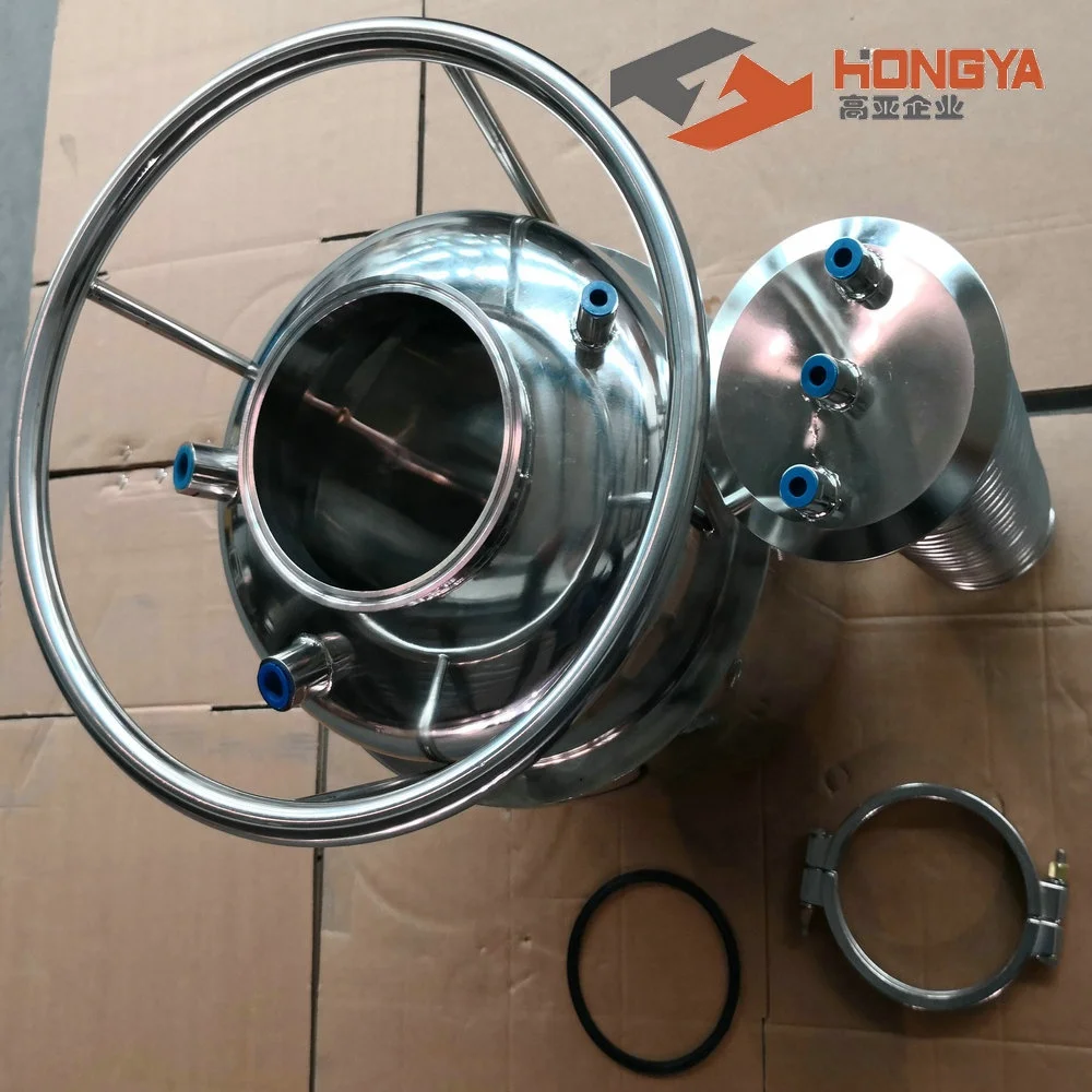 Stainless Steel 25LB-200LB Double Jacketed Solvent Recovery Tanks WITH Condensing Coil for Closed Loop Extractor System