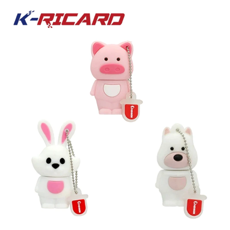 Wholesale Cartoon Tiger 3D USB2.0 Flash Drive 2GB 4GB 8GB PVC Animal Pig Cattle Pendrive