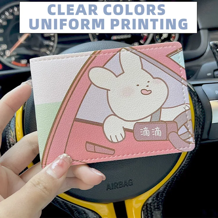 Personalized Solid Color Driver License Holder Credit Card Credentia