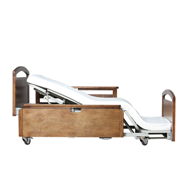 2021 High Quality 3 Function Motor Ultra-Low Home Care Nursing Bed