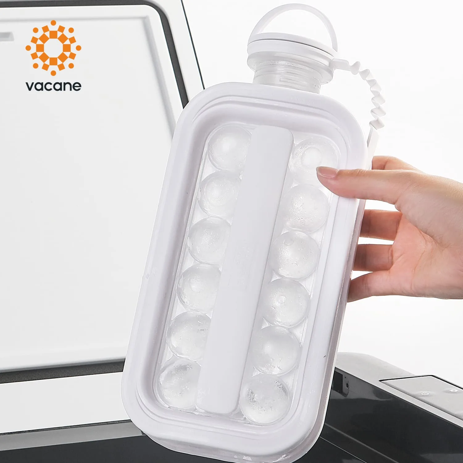 Vacane Горячее предложение 2 в 1 портативный DIY Герметичная Кружка без добавления бисфенола А поп кубика льда пресс-формы для холодильника льда мяч чайник бутылка с крышкой