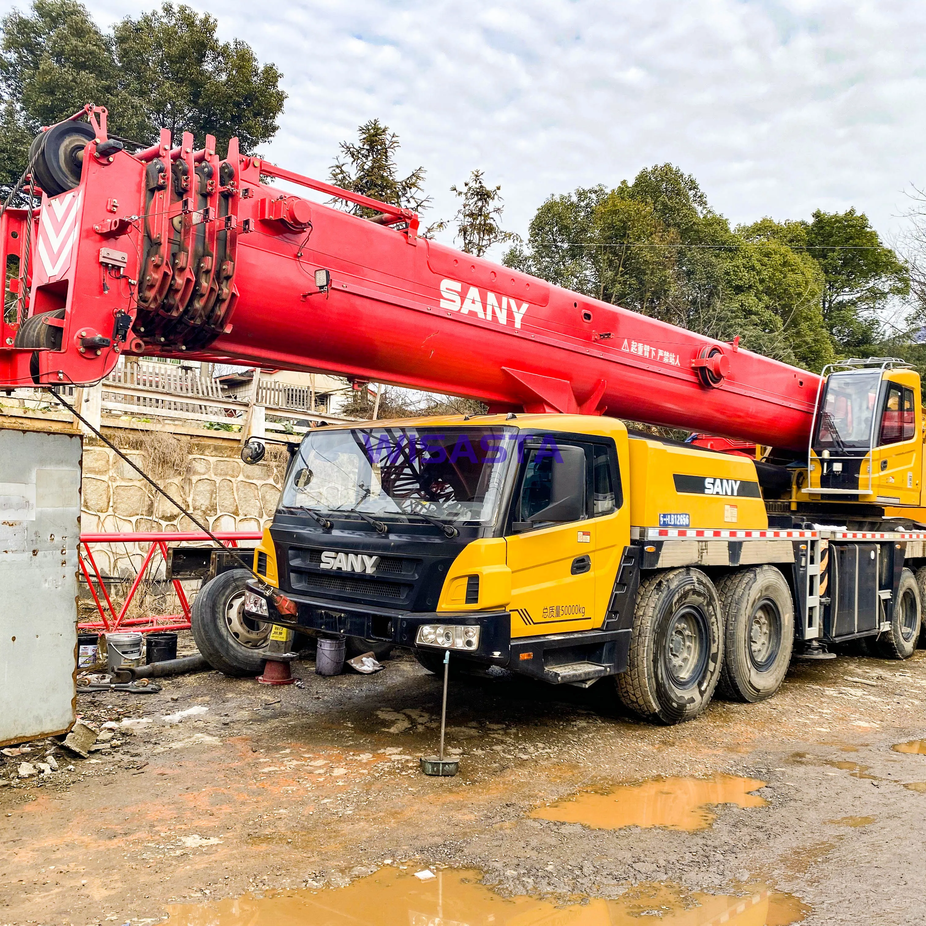 China SANY 80T Mounted Cranes Construction used truck cranes