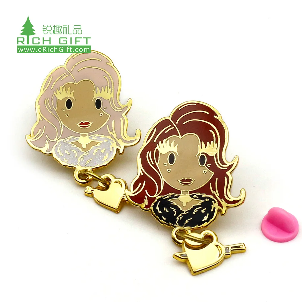 Enamel Lapel Large Logo Custom Safety Pin Cubic Zirconia for Badges Ocean Toilet Paper White Glitter Enamel Pin Medicals for Men