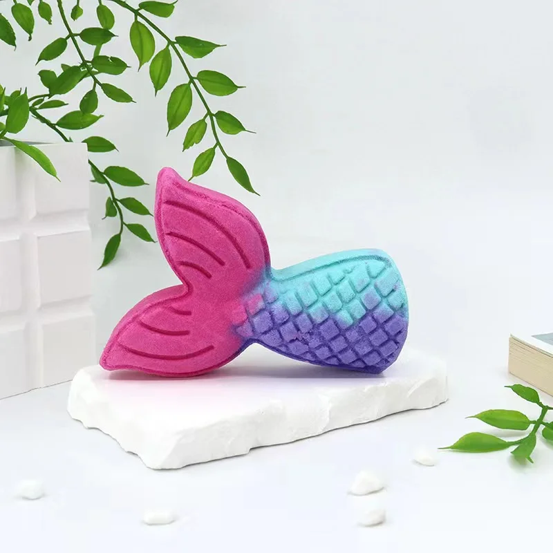 Custom Wholesale Bath Fizzy Ball bath bombs shower salts explosion mermaid ball set bubble bath soak exquisite packaging   gift
