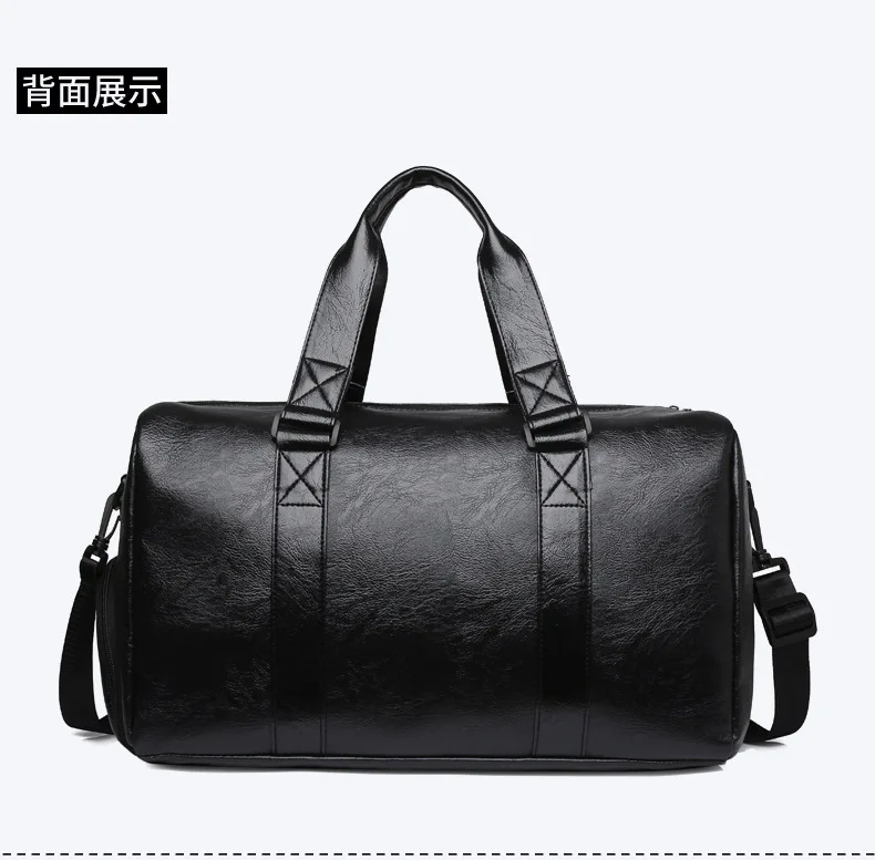 PU Leather Duffel Bag for Men Travel Overnight Gym Sports Luggage Duffel Bags,mens leather overnight bag