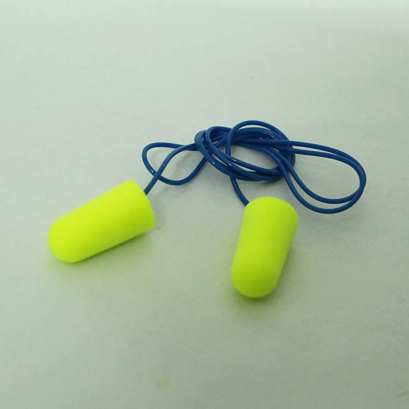 Good Quality Sponge Safety Earplugs Ear Plug with cotton cord Ear Protector