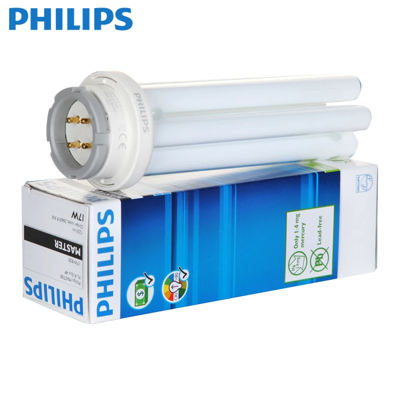 Philips MASTER PL R эко 4P разъем осветительная трубка для интубации 17W/830 четырехконтактный Флуоресцентные Энергосберегающие канюля с мягкими стерильными