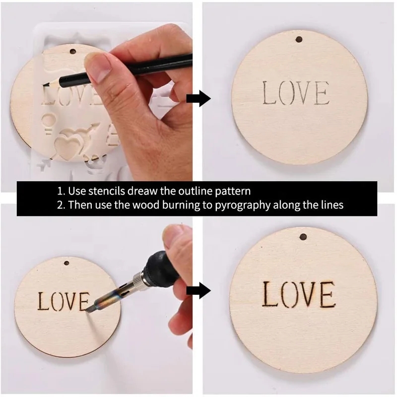 New Products LCD Digital Display Soldring Iron Tool 60W Wood Burning Kit Set Ferro De Solda Electric Soldering Iron