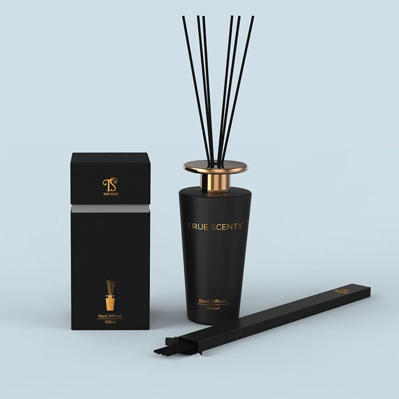 50ml 100ml 200ml 500ml 1000ml luxury reed diffuser bottle jars containers black empty reed diffuser glass bottle with box