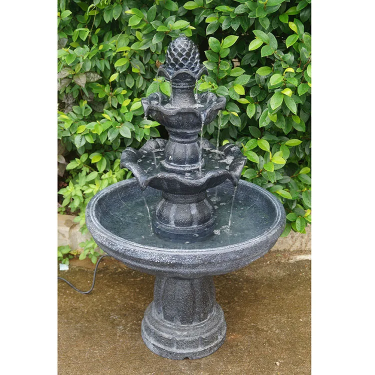 Patio Decoration Sculpture Ornament Morden Garden Paint Resin Outdoor Water Fountain