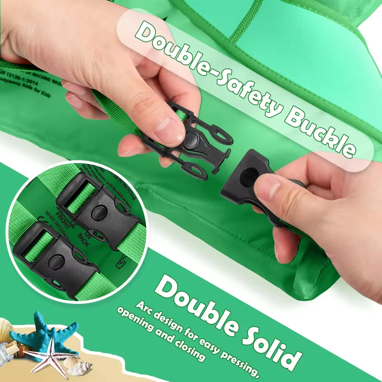 JIURAN Swimming Life Jacket Safety Vest for Kids Baby Puddle 3-6 years Children Swim Floating Arm Ring