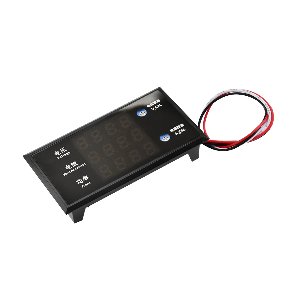 5000W DC8-12V 10A Вольтметр Амперметр 4 бит цифровой дисплей напряжения тока измеритель мощности 3 в