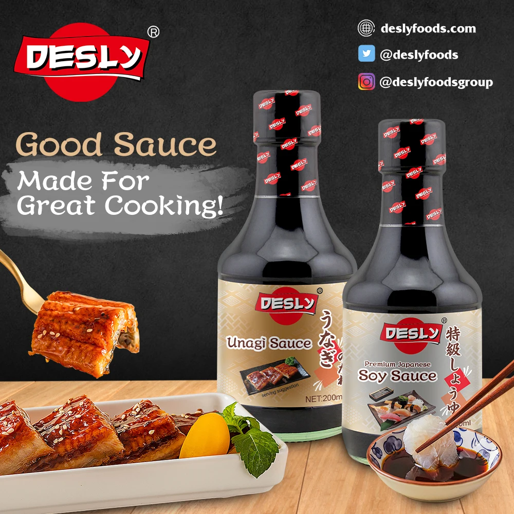 Соевый соус Unagi от японского бренда Desly 1000 мл для супермаркетов и OEM-поставщиков продуктов