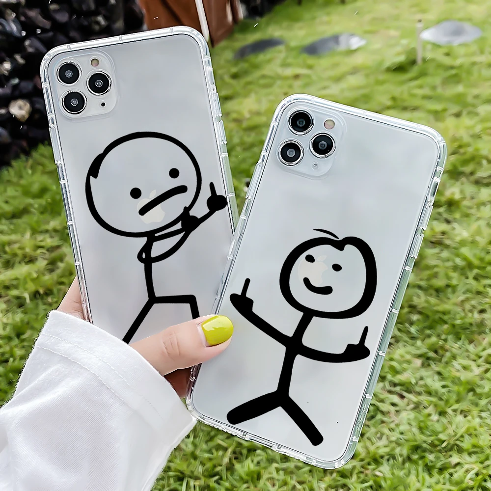 Love heart shit Clear TPU cell Phone Case For iPhone 14 pro max