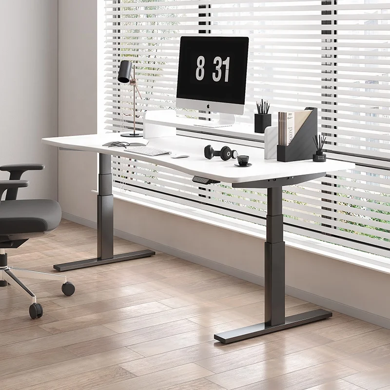 Ergonomic Office Dual Motor Electric Height Adjustable Sit To Stand Standing Desk