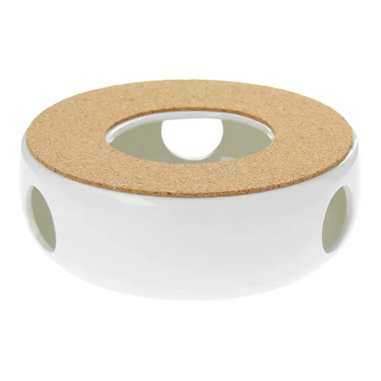 Ceramic Heat Base White Porcelain Stand Candle Holder Heating Ceramic Teapot Warmer