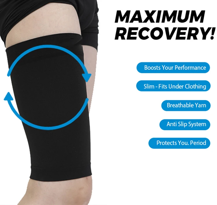 Custom Logo Sports Hamstring Compression Sleeves Quads Groin Pain Relief Thigh Muscle Compression Sleeves