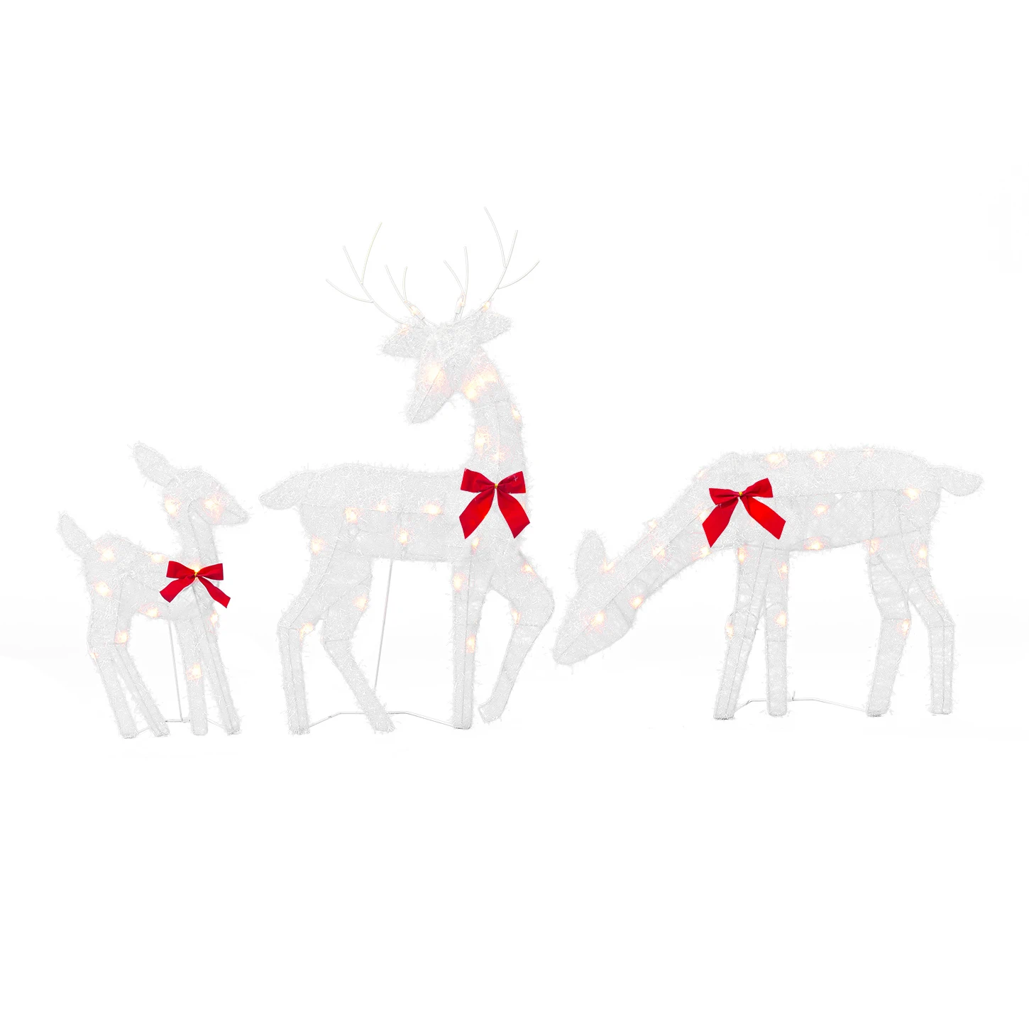Wholesale 3PK 31IN 60L Christmas Reindeer Motif Lights String For Outdoor Decor
