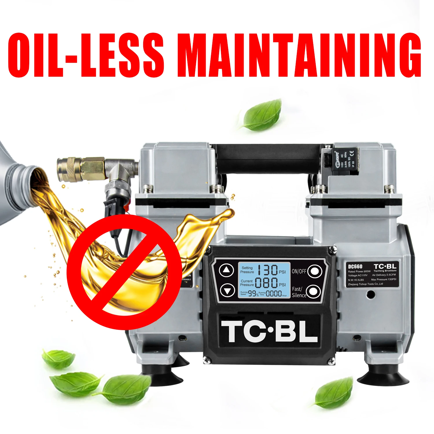 110V/220V Mini Air Compressor Portable 2 hp Tankless Air Compressor