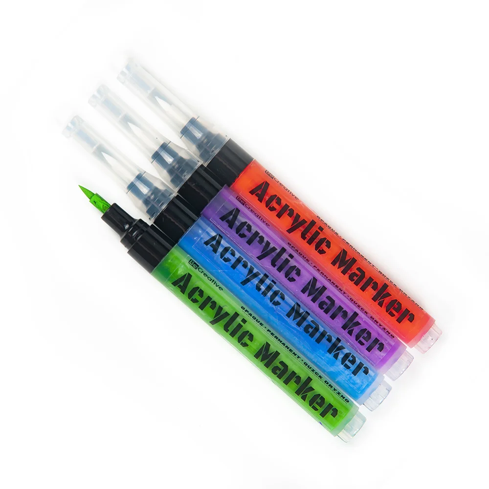 painting 12/24/36/48/60 colors acrylic marker waterproof drawing multicolor markers brush pens set graffiti diy crafts