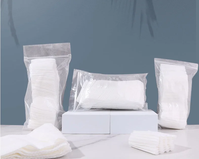 disposable square cotton facial make up remover pads cosmetic cotton pads