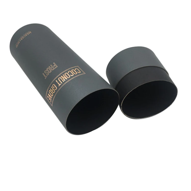 China Manufacturing Wholesale Black Empty Custom Logo Printed Round Rigid Paperboard Tubes