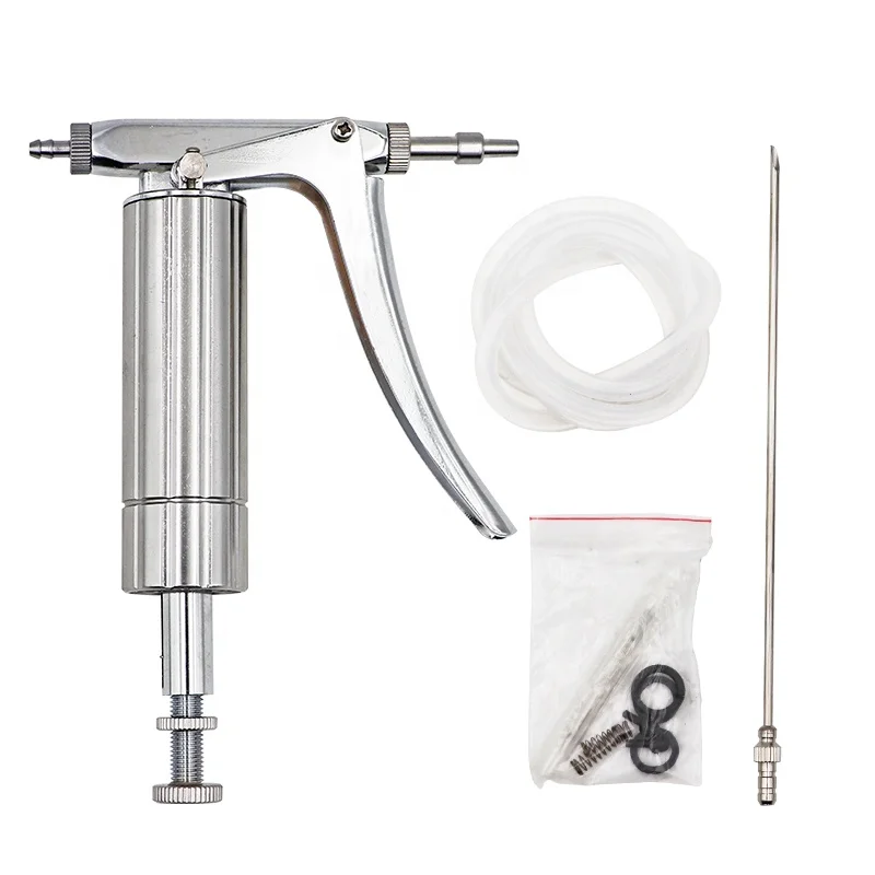 
Veterinary Medical Syringe Instrument 2cc Livestock AutomaticAnimal Metal Injection Gun for sale 