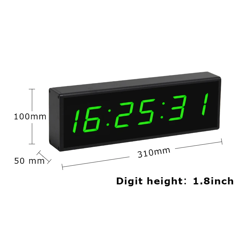 CHEETIE CP13 New Fashionable USB Charging Design Electronic Green Digital Led Display Programmable Timer Wall Clock