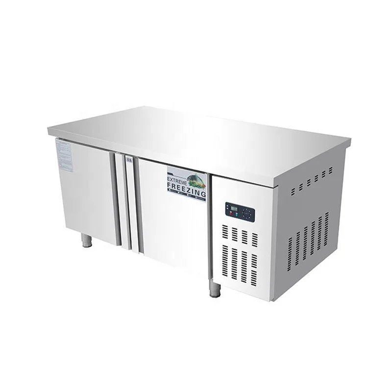 Refrigerated workbench Tea shop horizontal freezer table Fresh dessert shop workbench