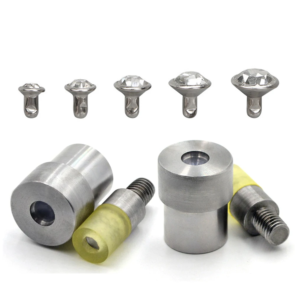 10Sets Metal Mold Rivets Installation Tool Hand Press Mould Leathercraft Fasteners Belt Bag Garment DIY Craft Accessories 5-12mm